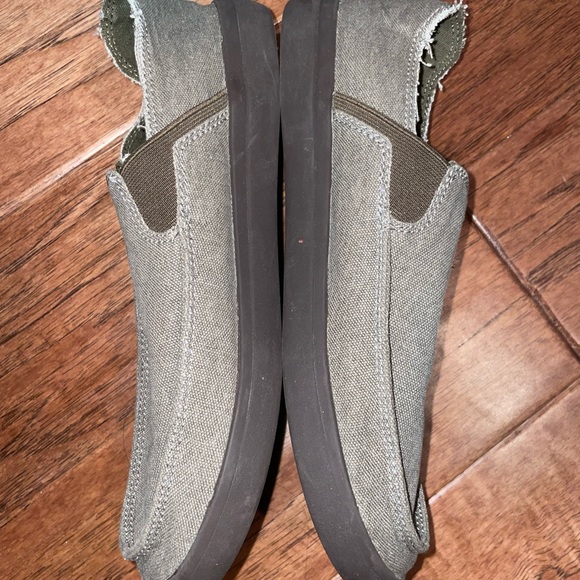 Sanuk Men’s Pick Pocket Slip On Olive Sneaker - 7 - Picture 6 of 7